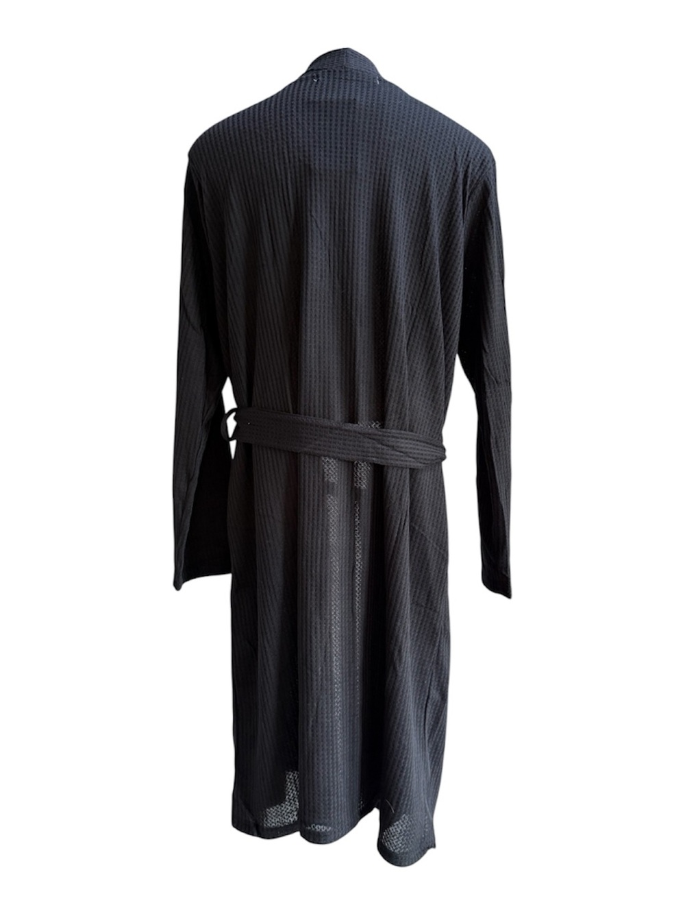 Alexander Del Rossa Knit Robe with Pockets Black XL NWT - Picture 4 of 9
